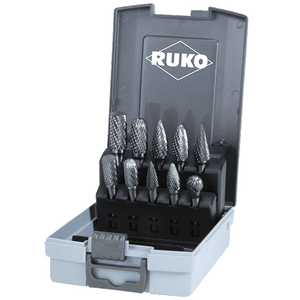 RUKO Rotary Burrs 10 Piece Set
